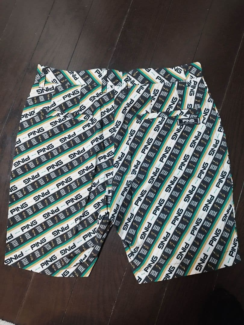 新品 PING ピン ゴルフ ストレッチ ハーフパンツ グリーン L