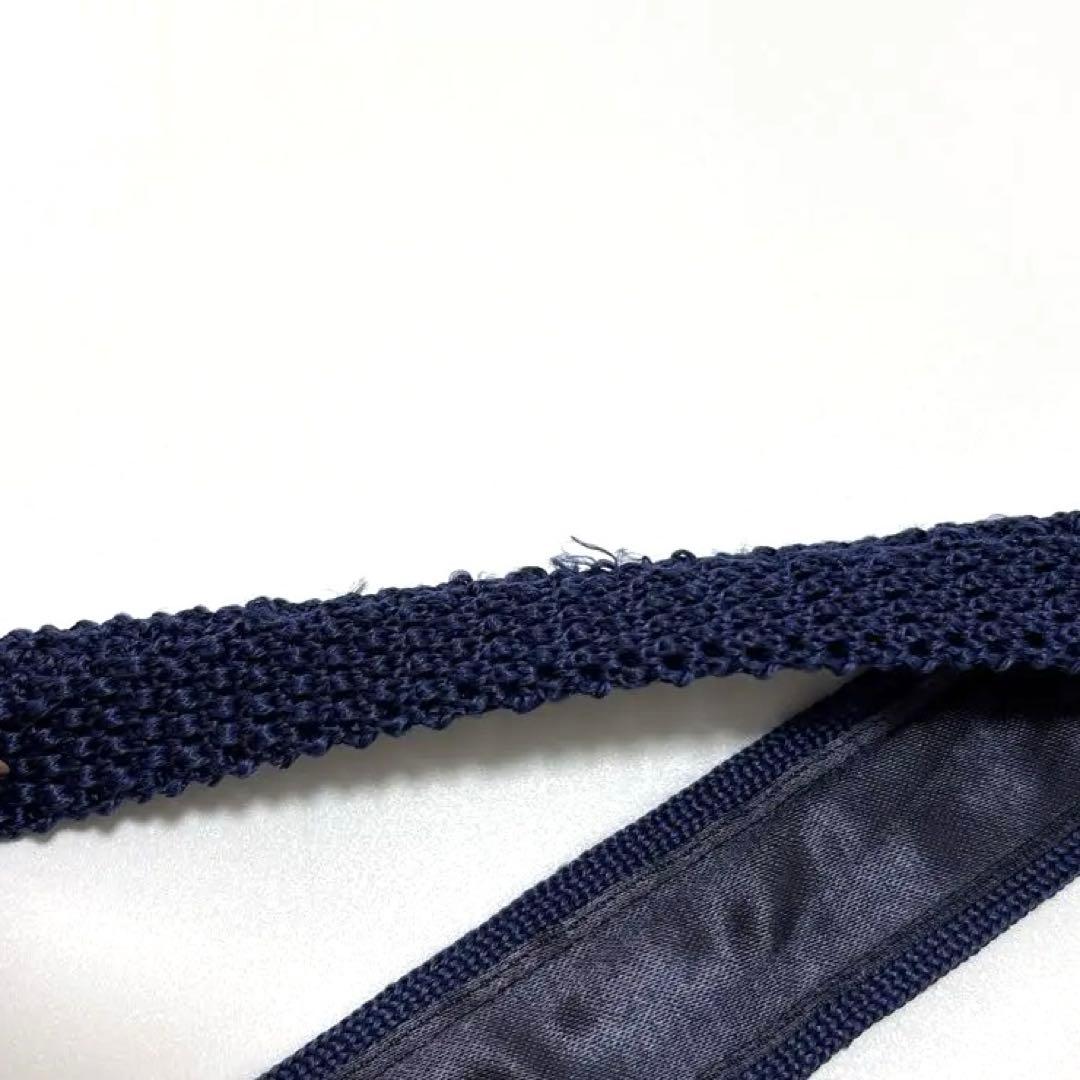 Ralph Lauren ラルフローレン　ニットタイ　ネイビー　ソリッド　無地