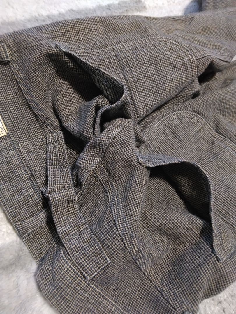 STEVENSON OVERALL　カーペンターパンツ　千鳥格子　コットンリネン