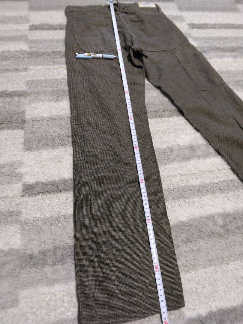 STEVENSON OVERALL　カーペンターパンツ　千鳥格子　コットンリネン