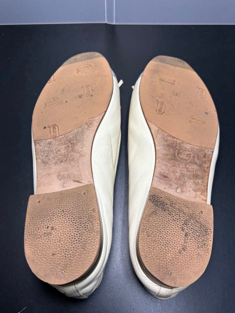 CHANEL バレエシューズ フラット シャネル バイカラー 36 1/2C