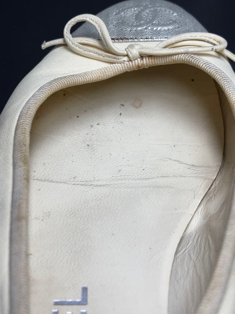 CHANEL バレエシューズ フラット シャネル バイカラー 36 1/2C