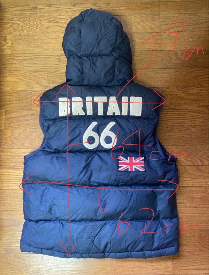 Polo by Ralph Lauren フード付きダウンベスト M ネイビー