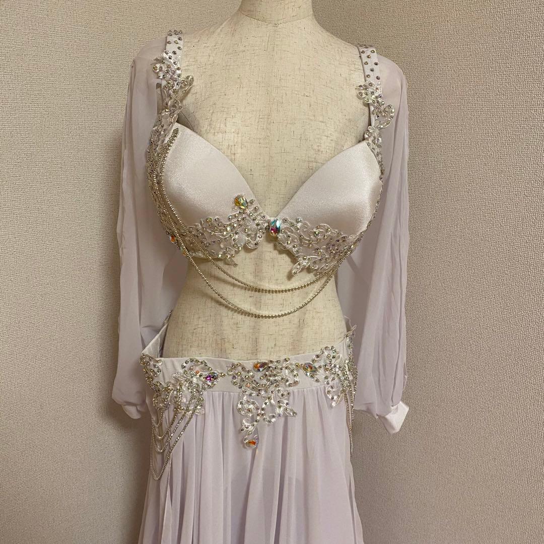 最大値引き！　ベリーダンス　白　XXL