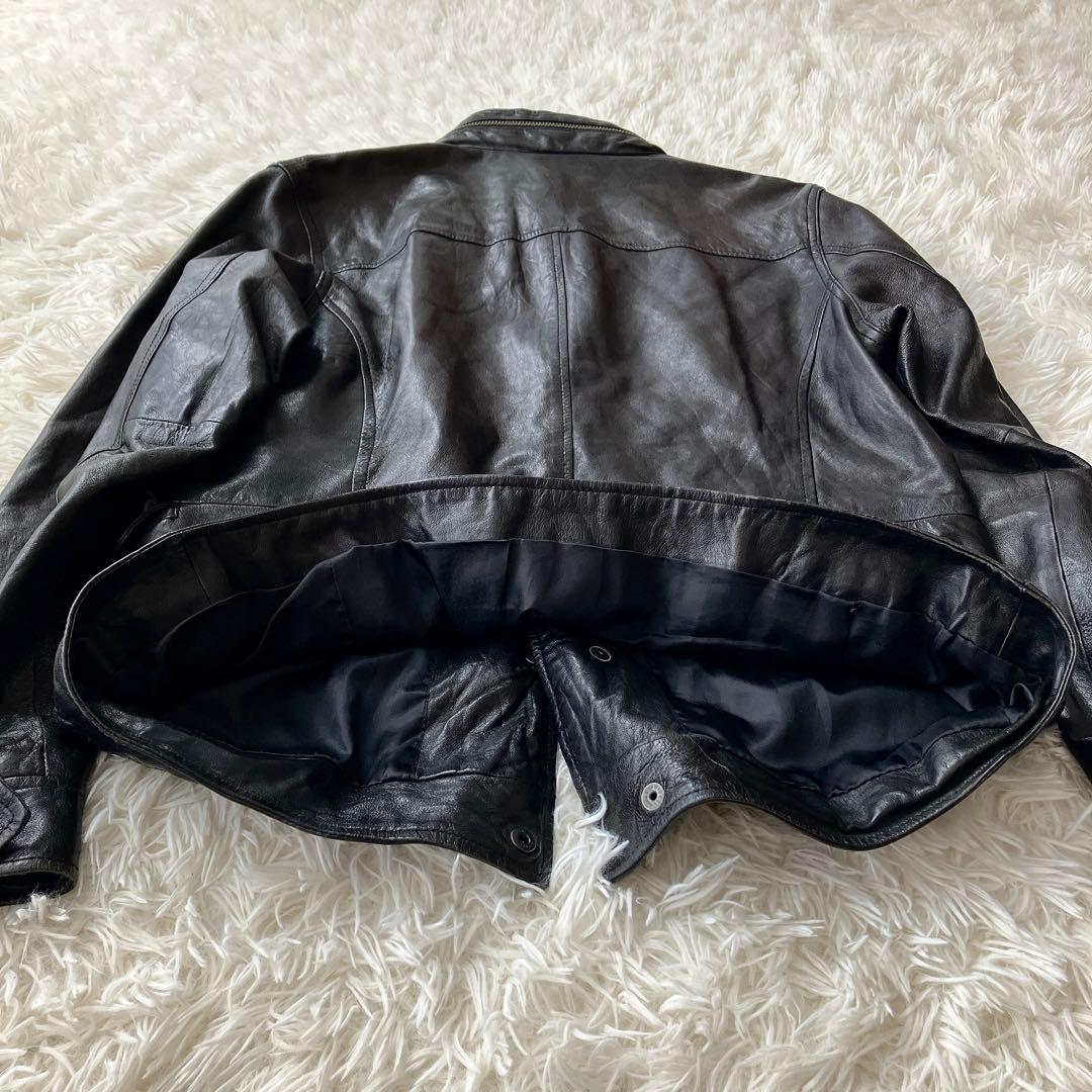 BACK NUMBER M-65型 ラムレザージャケット 黒 M バックナンバー