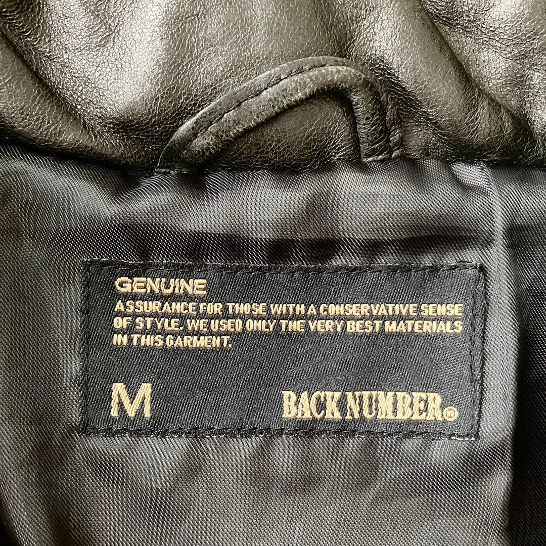 BACK NUMBER M-65型 ラムレザージャケット 黒 M バックナンバー