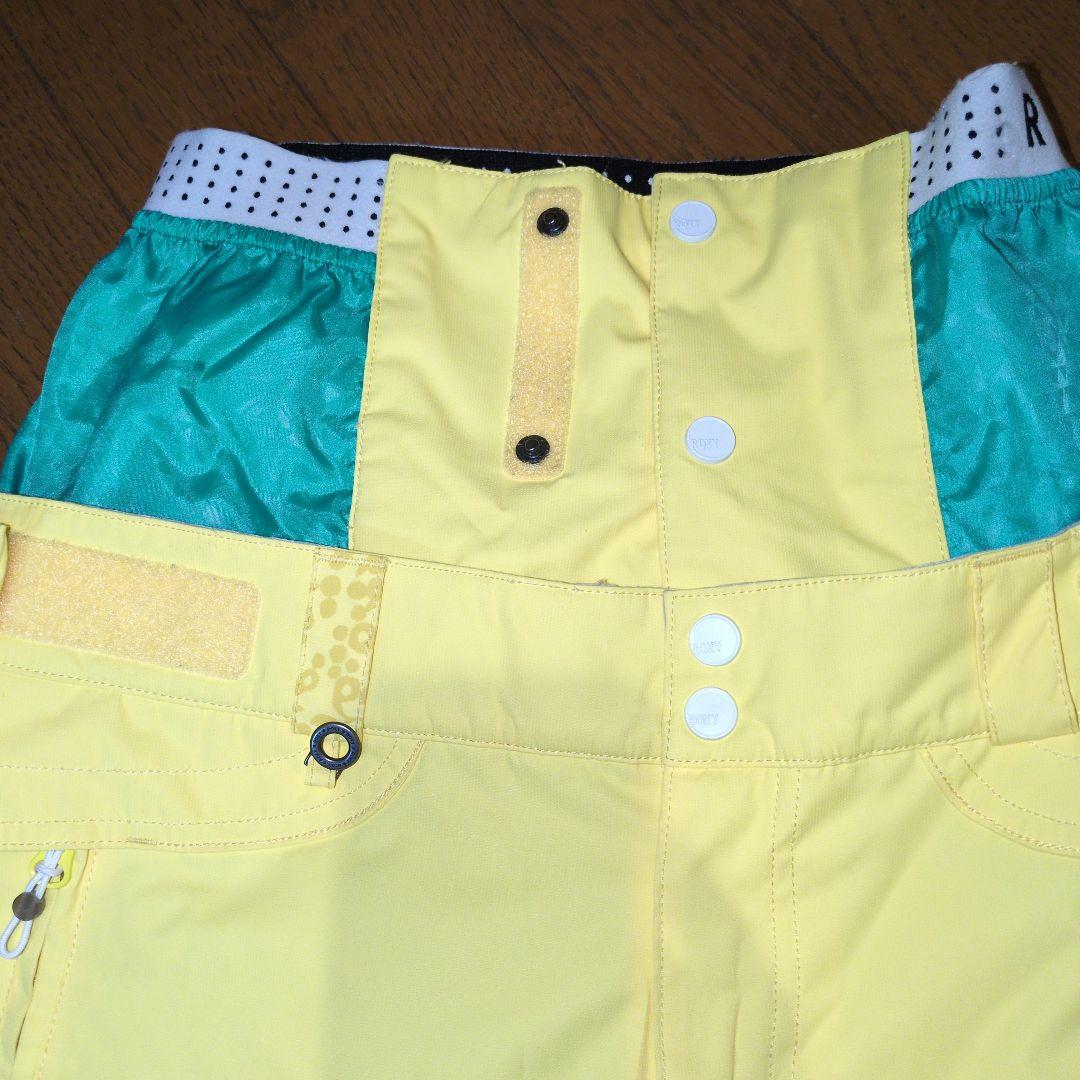 ROXY　スノボウェア　上下セット　Ｓ　ボーダー　マルチカラー　イエロー