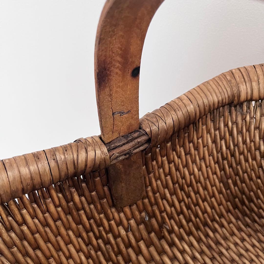 北欧ビンテージ　かご　ジュニパーのワンハンドル籠　バスケット