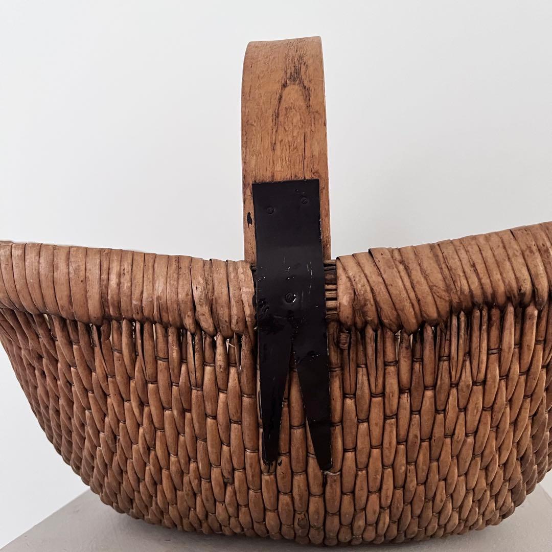 北欧ビンテージ　かご　ジュニパーのワンハンドル籠　バスケット