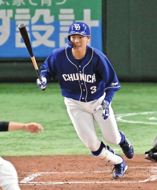 中日　ドラゴンズ　高橋　ビジター　ユニフォーム　ミズノ　S