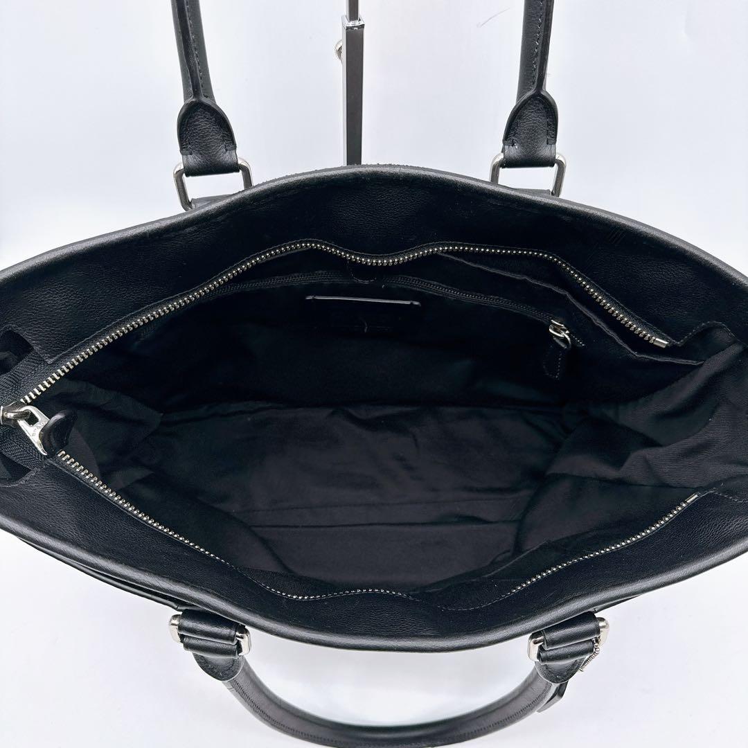 【コーチ】トートバッグ メトロポリタン レザー ネイビー ブラック A4可