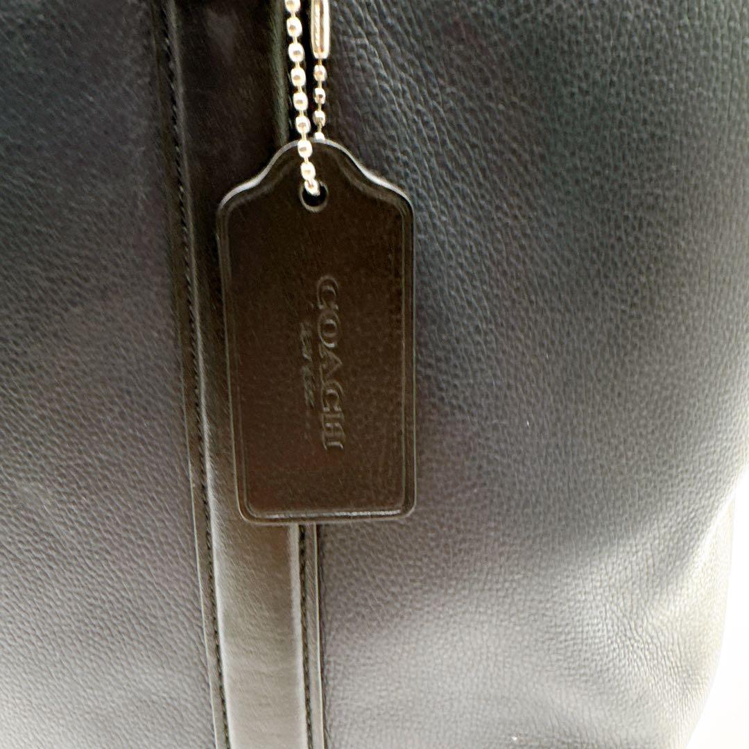 【コーチ】トートバッグ メトロポリタン レザー ネイビー ブラック A4可