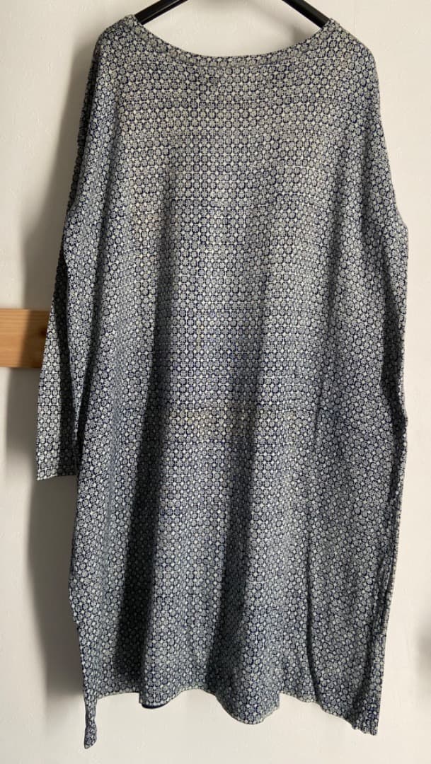 45R インディゴ抜染フラワーワンピース