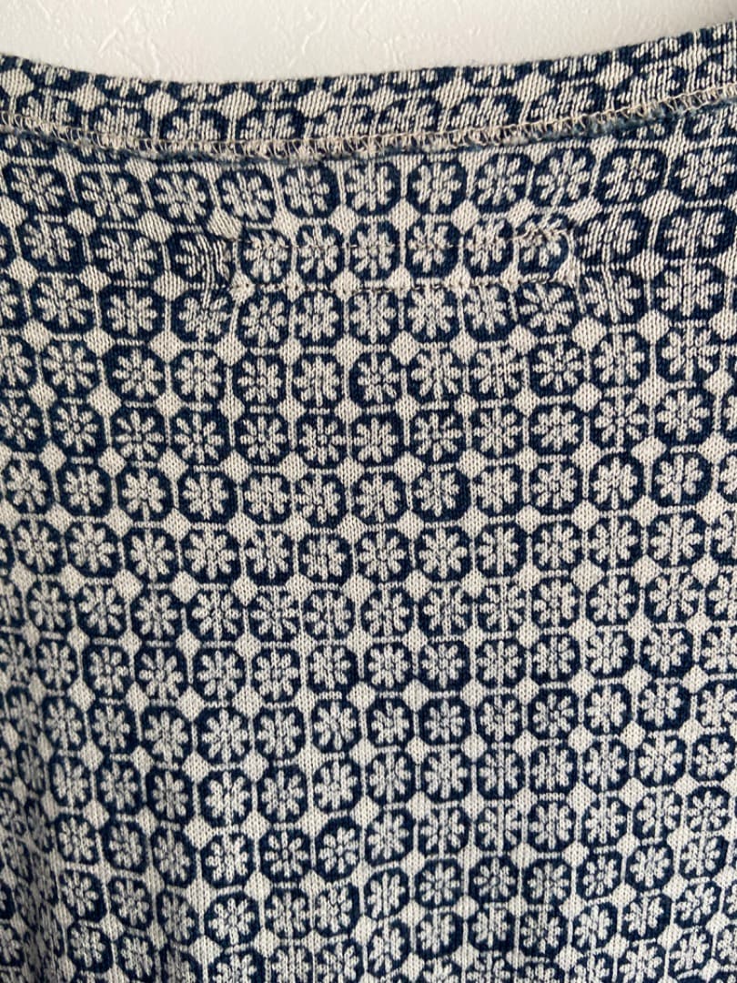 45R インディゴ抜染フラワーワンピース