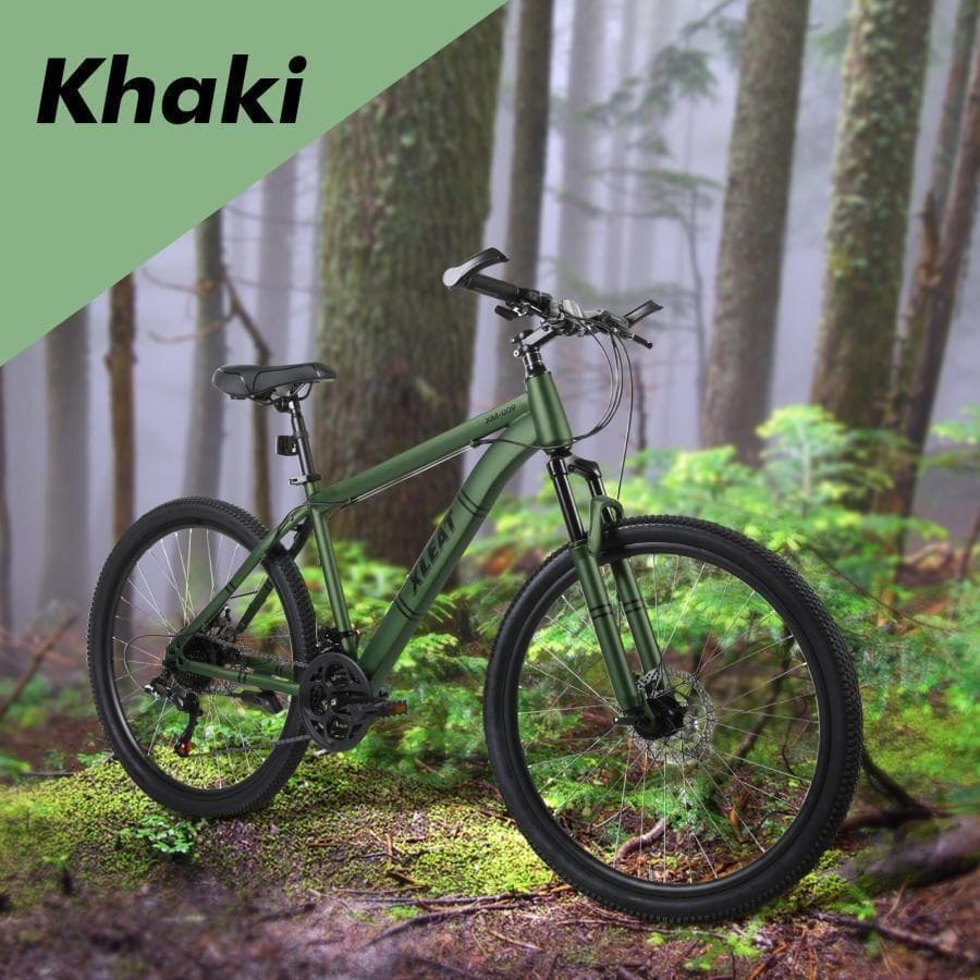 マウンテンバイク 26インチ シマノ製Y2087　21段変速 スタンド付 ネオン