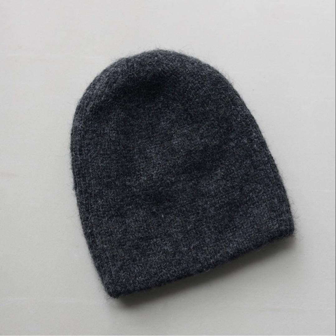 帽子 CALME loose fit beanie charcoal