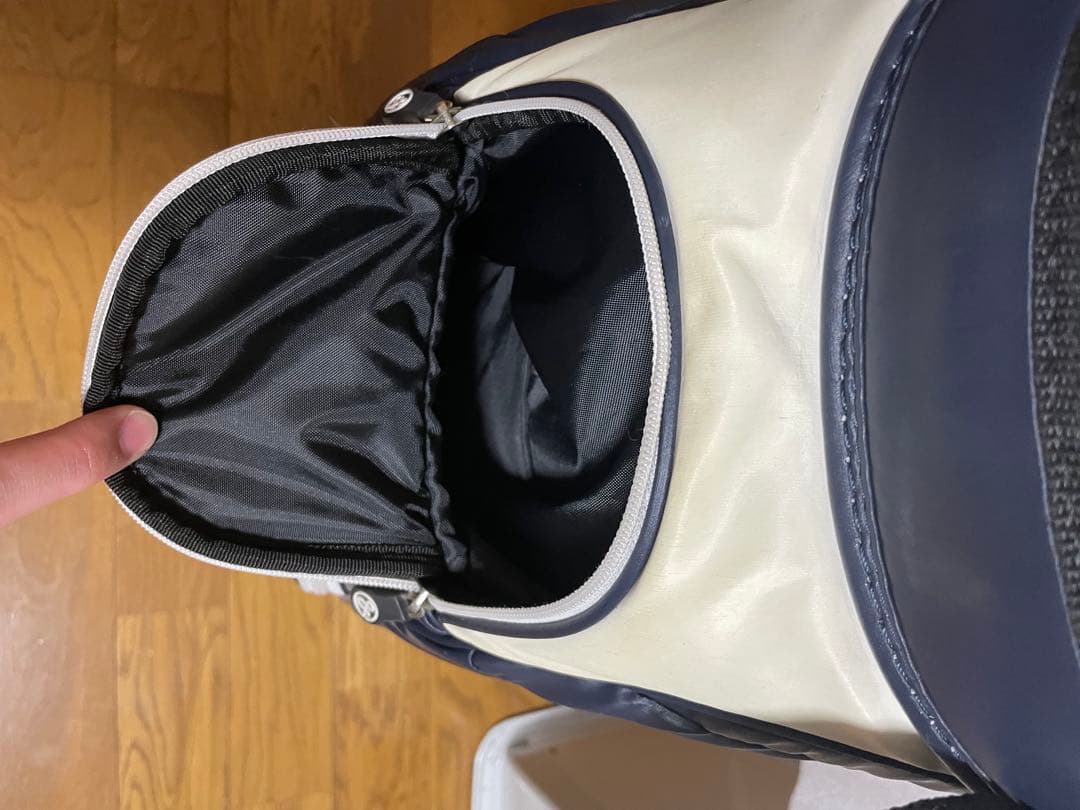 and per se アンパスィ 9型キャディバッグ ネイビー/ホワイト