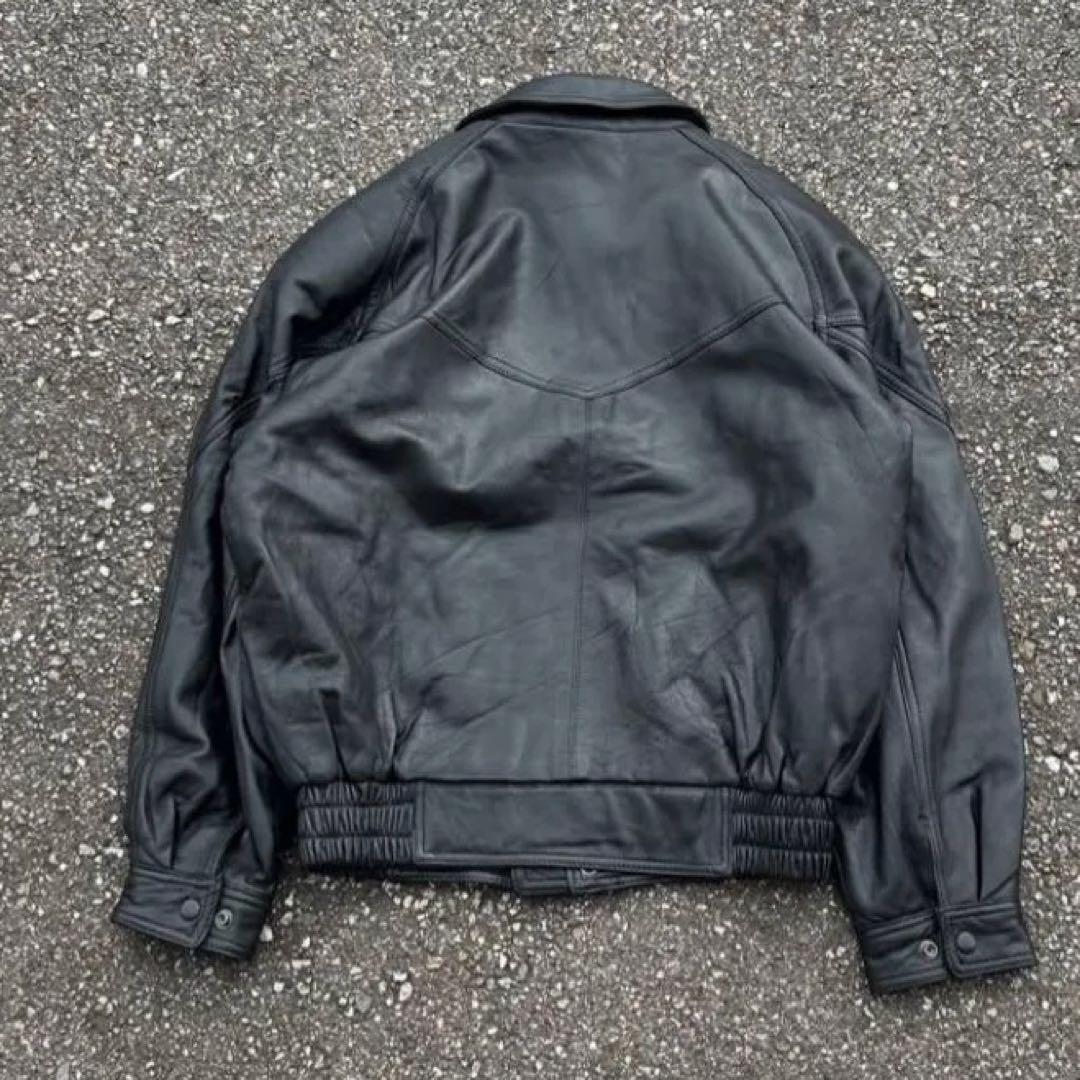 羊革 短丈 leather jacket レザージャケット 90s y2k