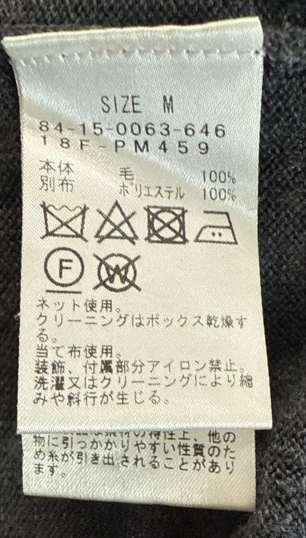 ビームスゴルフ　パープルレーベル　レディース　ハーフジップ　ウール ニット　M