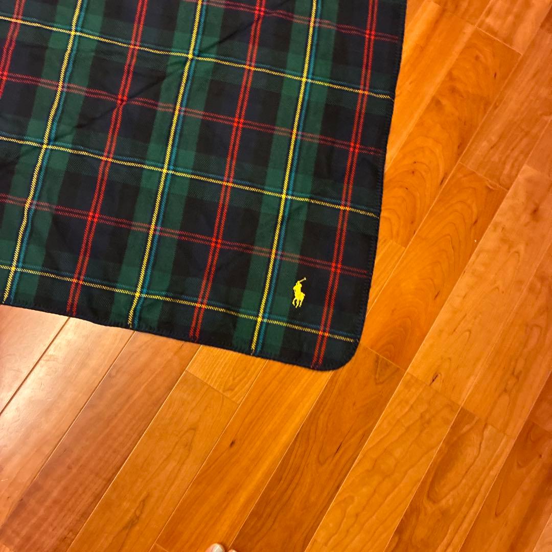 ラルフローレンチェック柄ブランケット(約100✖️140)