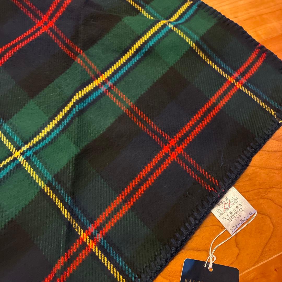 ラルフローレンチェック柄ブランケット(約100✖️140)