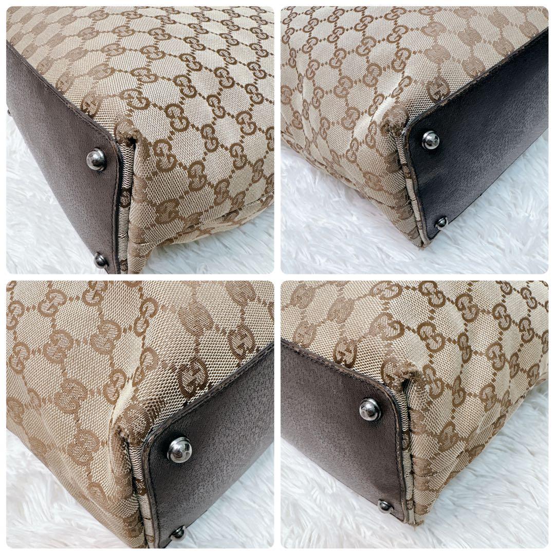 GUCCI グッチ トートバッグ ハンドバッグ 肩掛け GGキャンバス バケツ型