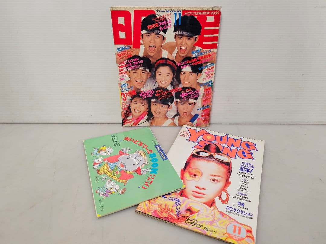 1990年１月号～12月号全巻コンプリートセット！明星 集英社/付録 ポスター付