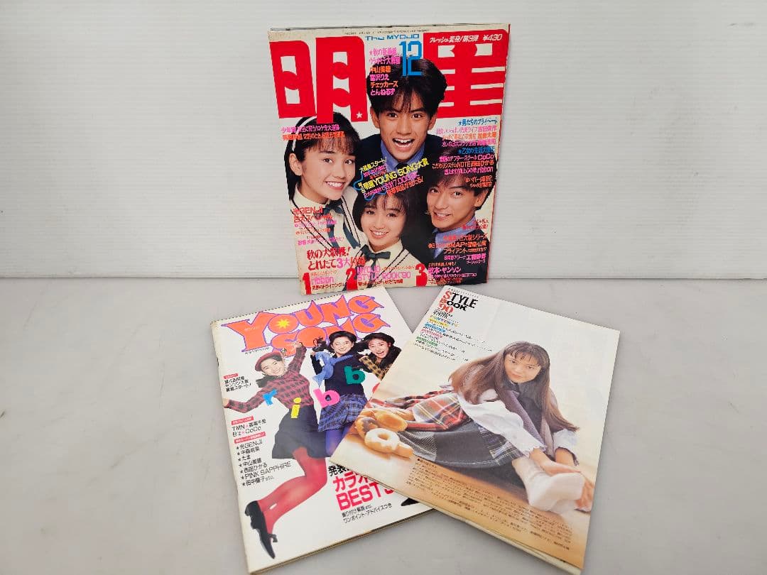 1990年１月号～12月号全巻コンプリートセット！明星 集英社/付録 ポスター付
