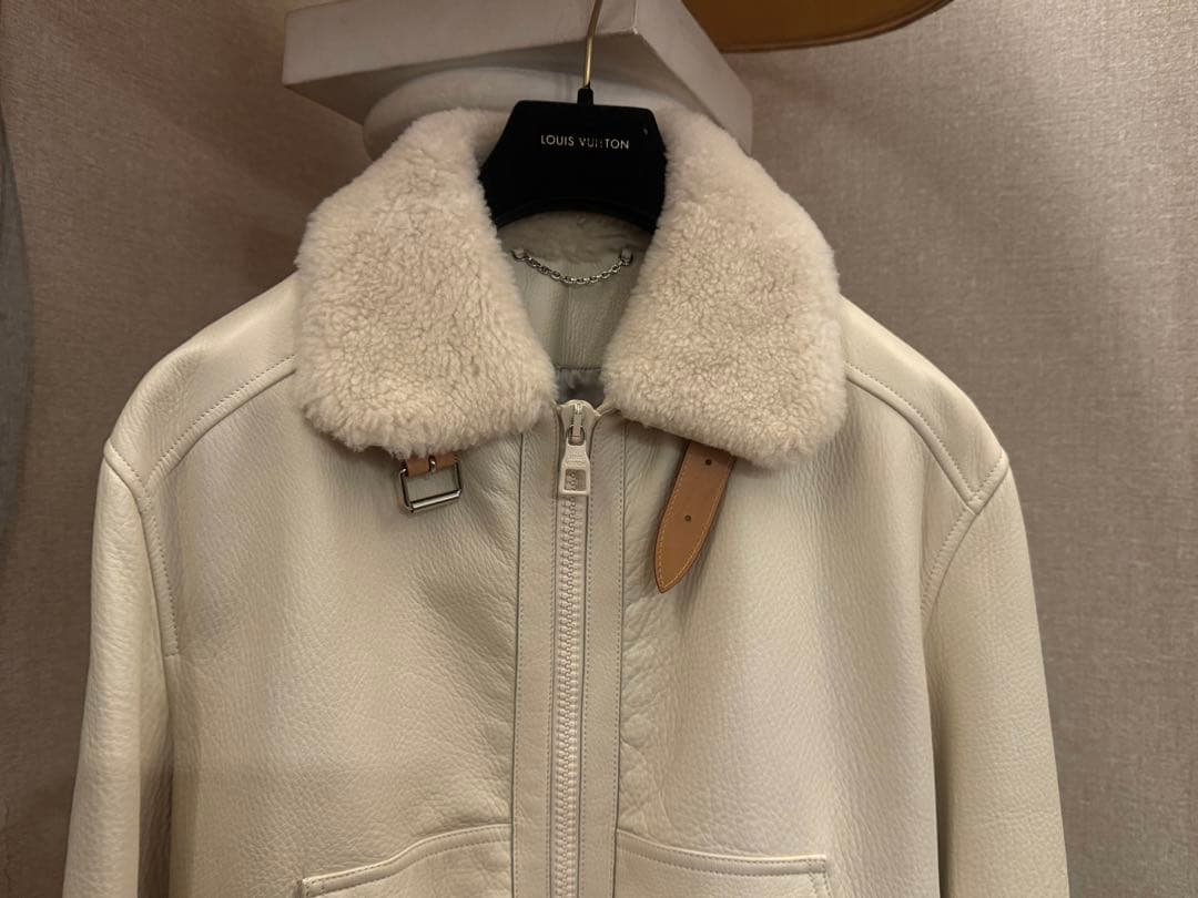 Louis Vuitton レザージャケット44ベージュ