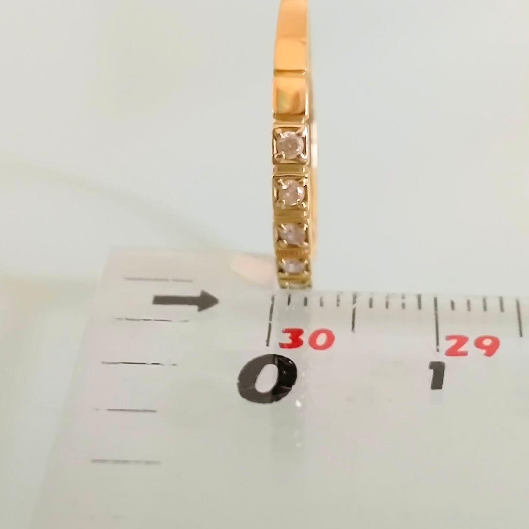 ヴァンドーム青山　K18 YG　モダン　ダイヤ　ハーフエタニティ　リング　10号