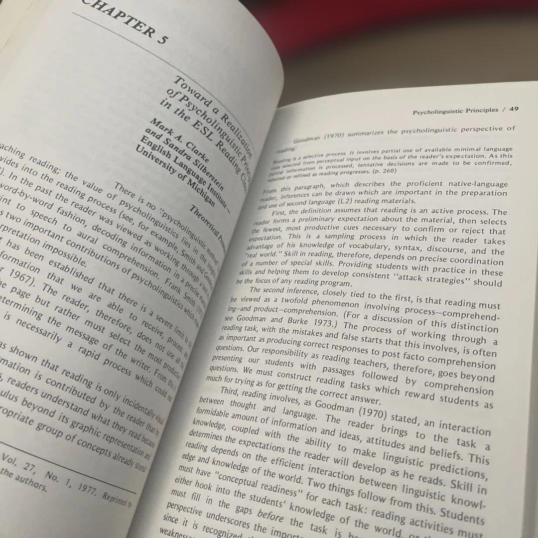 希少　Reading in a Second Language