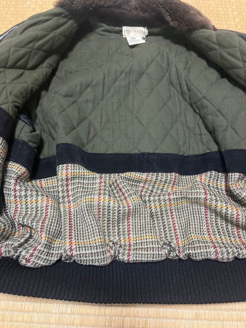 GUCCI レザージャケット　フライトジャケット　g-1 ファー　本革　グッチ