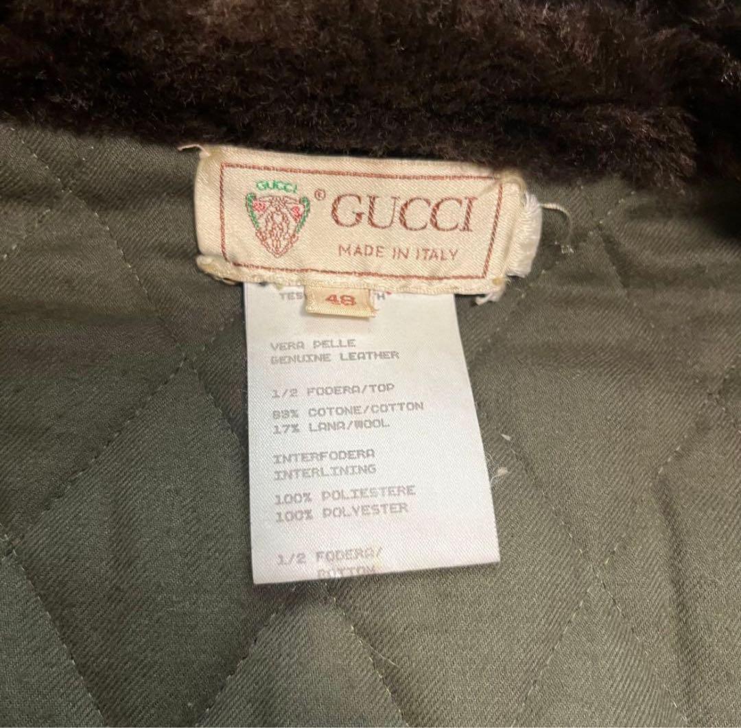 GUCCI レザージャケット　フライトジャケット　g-1 ファー　本革　グッチ