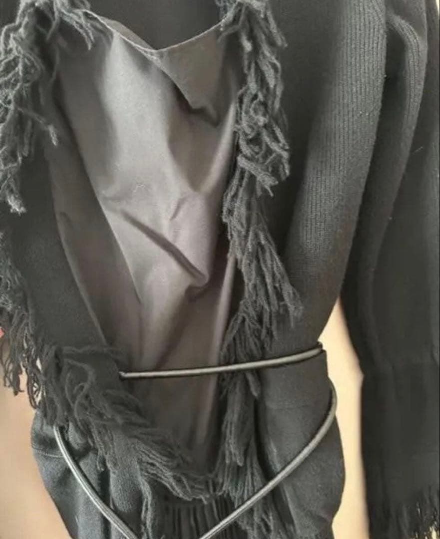 ブラックニットワンピース