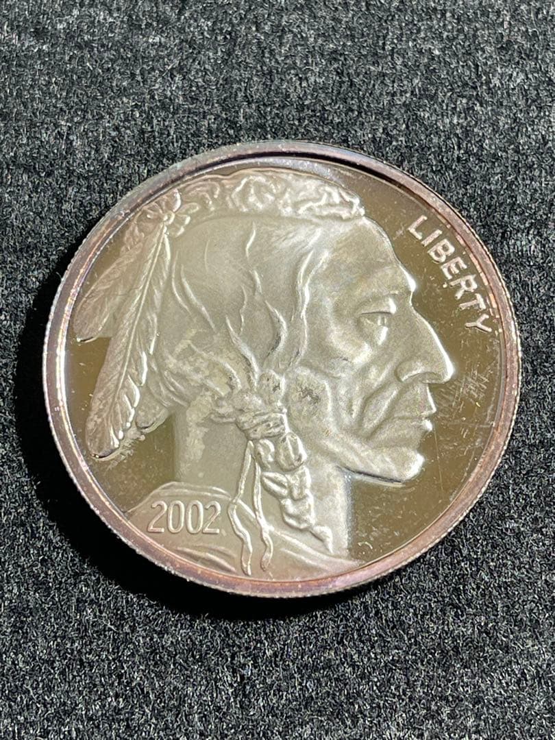 バッファロー銀貨 1オンス .999ファインシルバー 2002年