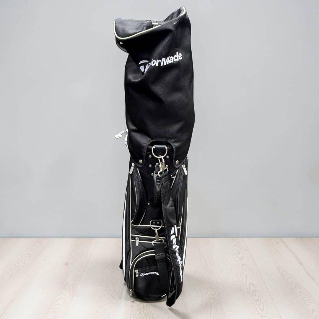 【人気モデル】TaylorMade キャディバッグ 黒白 フード付 動作品
