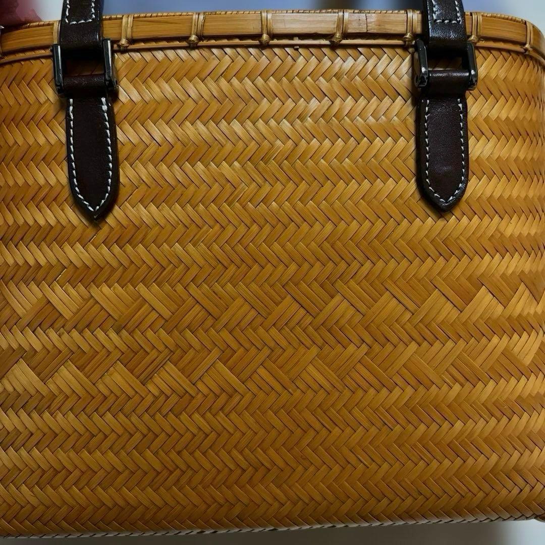 【中古品☆竹】美品！和洋兼用！網代籠バック