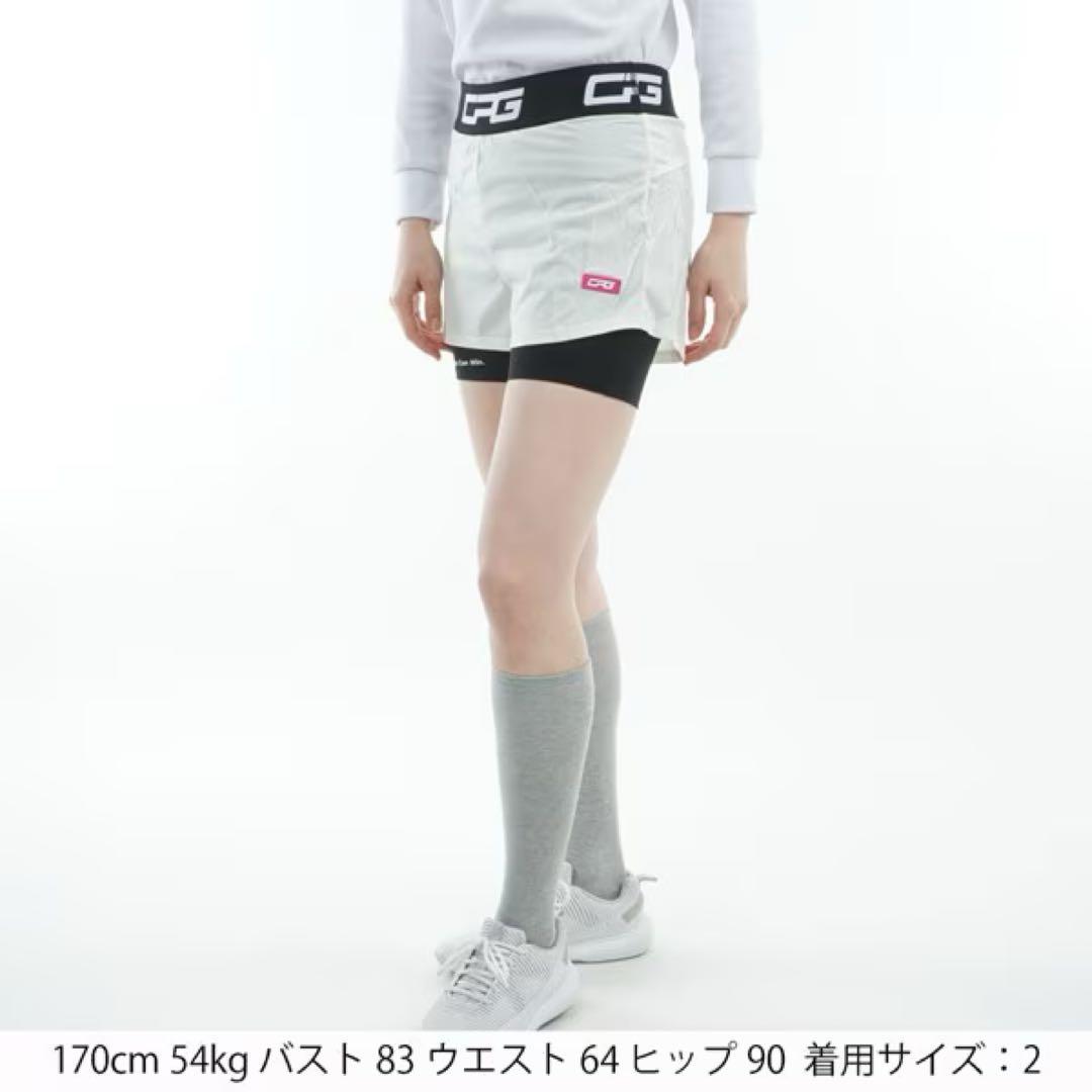 CPG ストレッチ レイヤード レギンスパンツ レディース ホワイト サイズ1