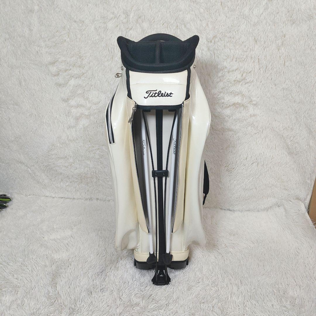 タイトリスト スタンド キャディバッグ 9型 エナメル ホワイト