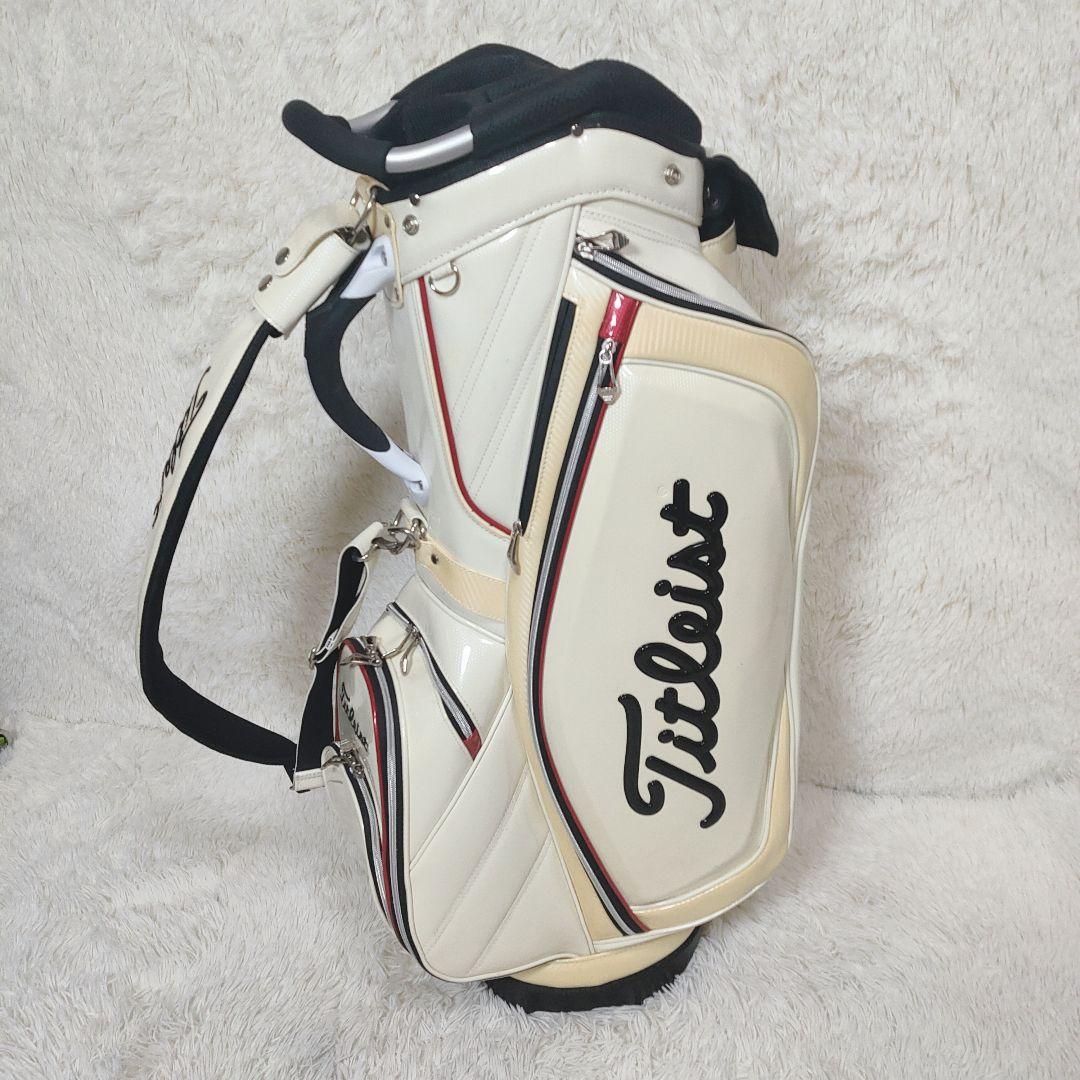 タイトリスト スタンド キャディバッグ 9型 エナメル ホワイト