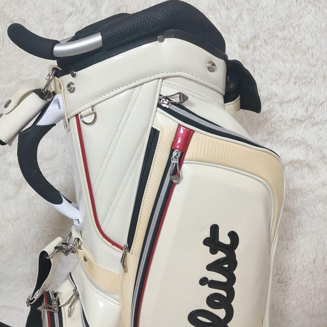 タイトリスト スタンド キャディバッグ 9型 エナメル ホワイト