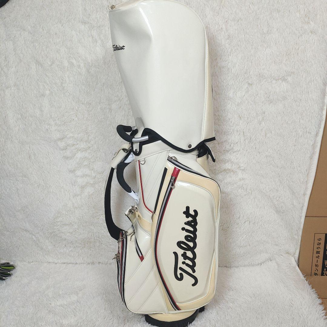 タイトリスト スタンド キャディバッグ 9型 エナメル ホワイト