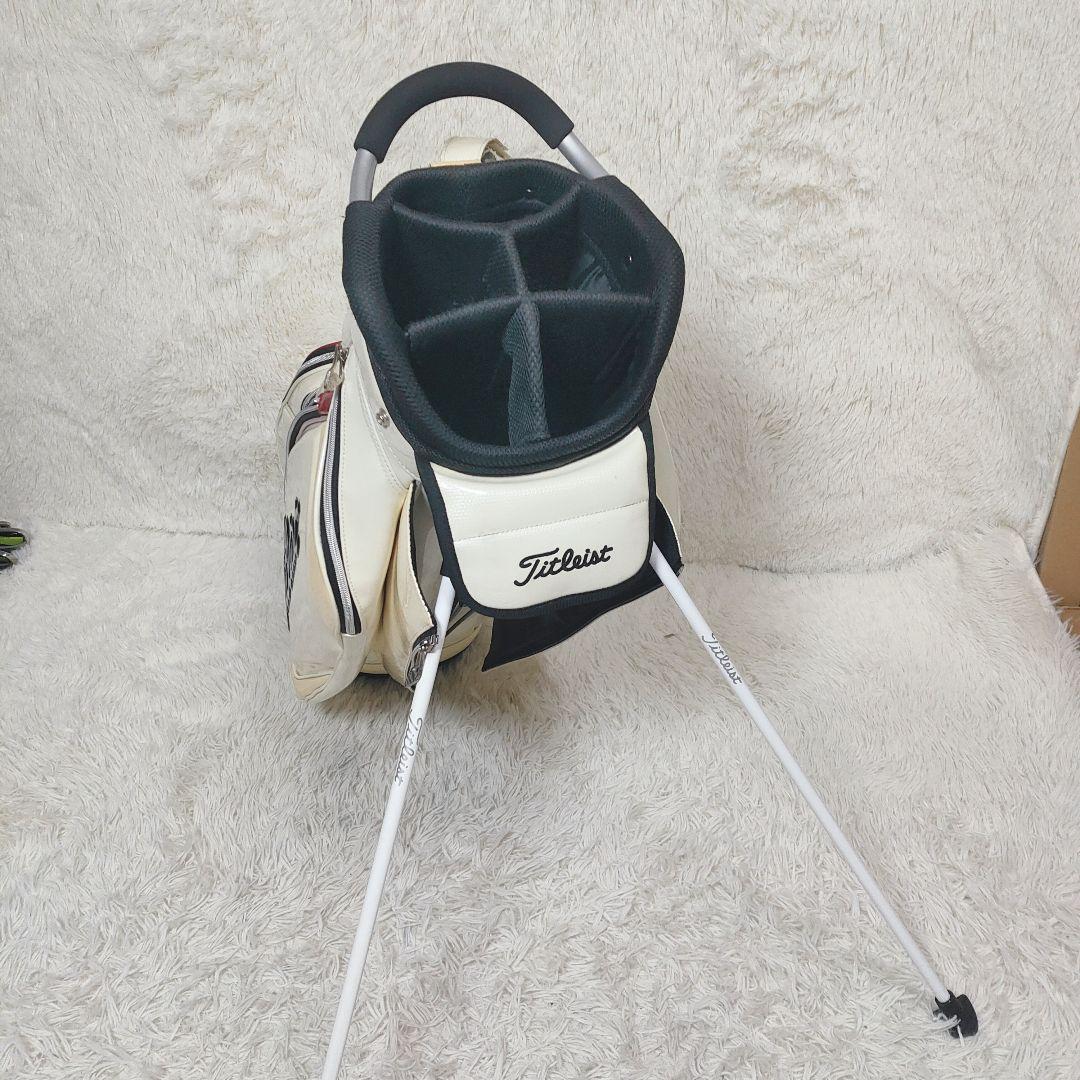 タイトリスト スタンド キャディバッグ 9型 エナメル ホワイト