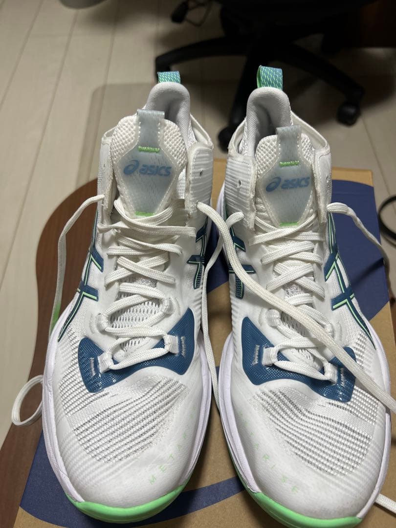 ASICS RISE2バレーボールシューズ ホワイト/グリーン/ブルー