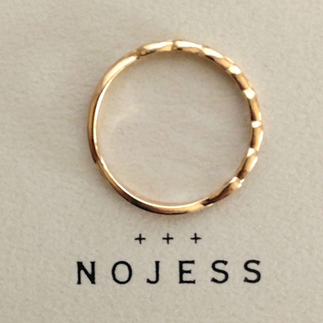 ノジェス K10 リング 13号 リバーシブル プラス ゴールド 編み 美品