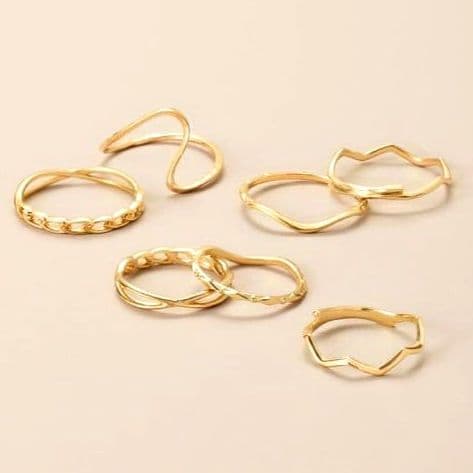 ノジェス K10 リング 13号 リバーシブル プラス ゴールド 編み 美品