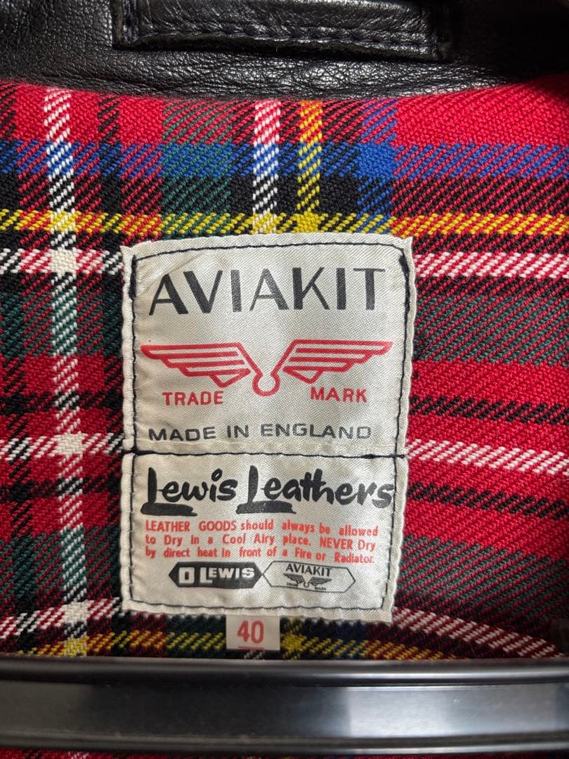 ルイスレザー　サイクロン　タイトフィット　シープスキン　40