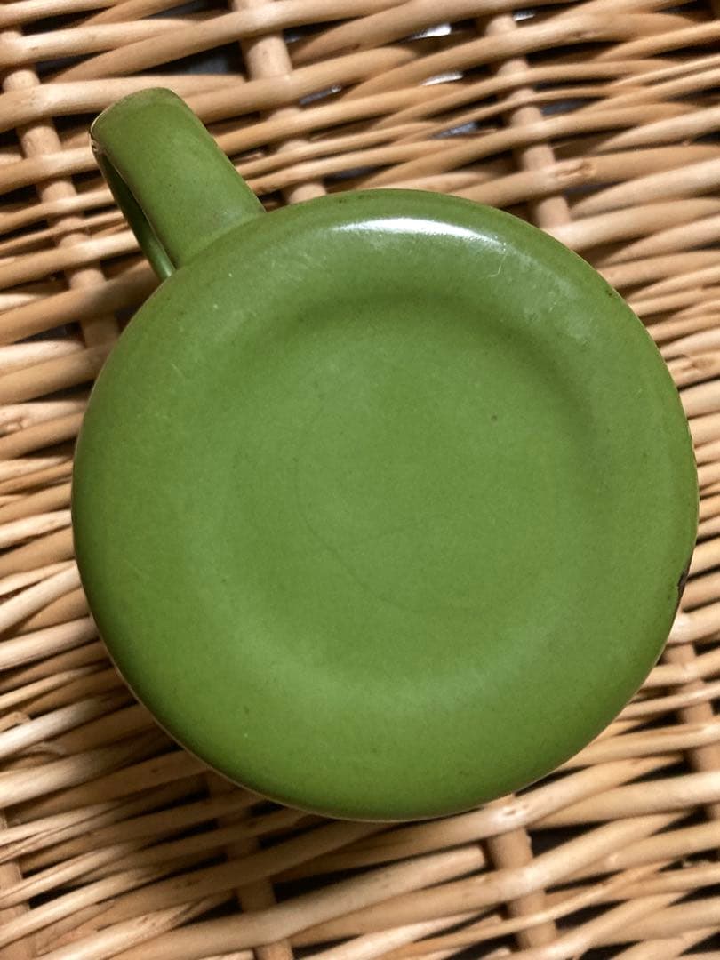 1970年代　未使用保管品　ラングラー琺瑯ノベルティーマグカップ　レッド