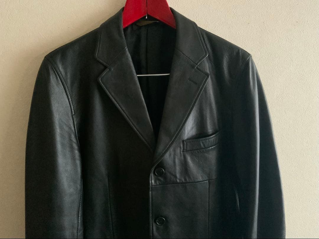 90s 00s Paul Smith ラム レザー テーラード ジャケット