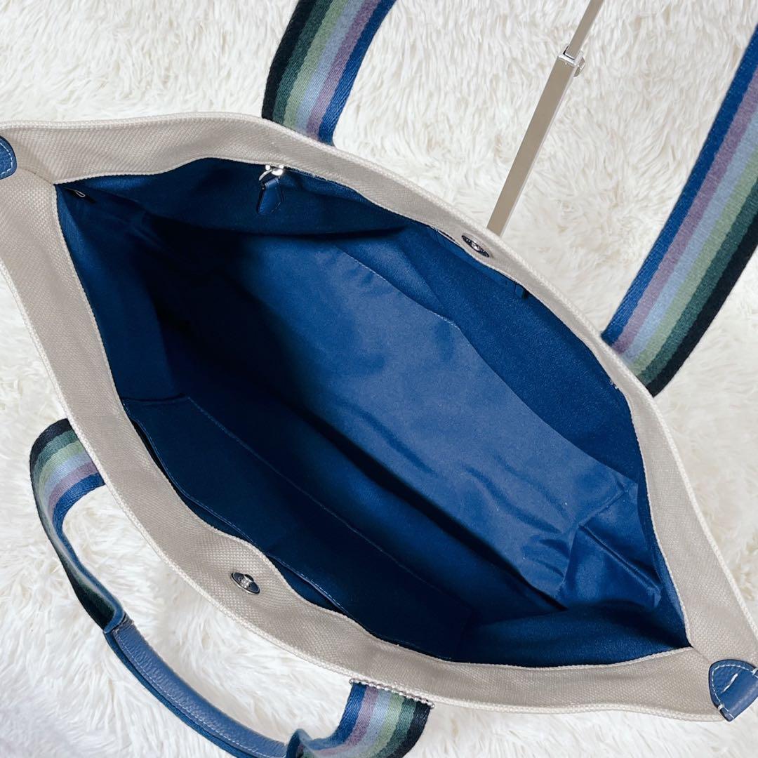 COACH コーチ トートバッグ A4可 キャンバス レザー アイボリー系